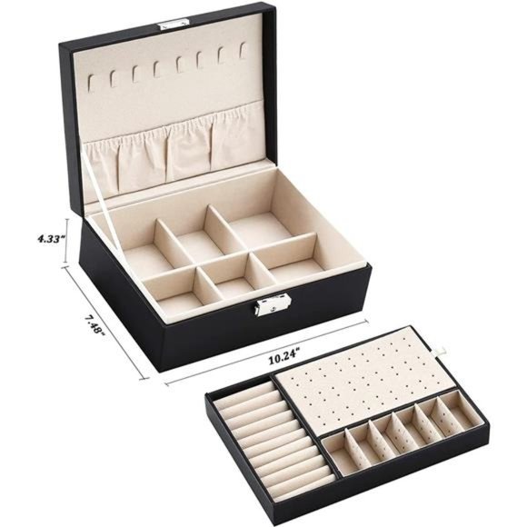 Stud Earring Organizer for Women Stud Jewelry Box for Earrings Necklace Jewelry - Picture 5 of 6